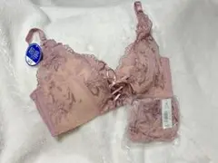 【aimerfeel】ピンク レース ブラジャーショーツセット