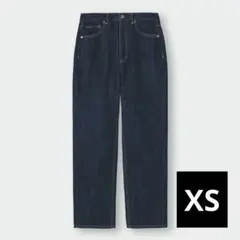 GU ハイウエストストレートジーンズ ネイビー XS