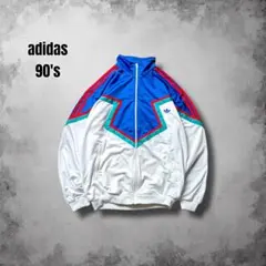 80s adidas ヴィンテージトラックジャケット トレフォイル刺繍 USA