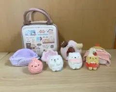 すみっコぐらし てのりぬいぐるみ4体と収納バッグセット ベッド おうちetc