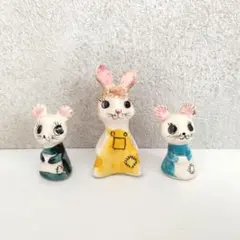 フィリップローレストンの動物フィギュア　可愛らしい猫３匹セット、ビンテージ作品 フィリップローレストンの動物フィギュア 可愛らしい猫3匹