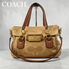 新品タグ有】COACH コーチ エヴリン ブラウン キルティング CCZ80 