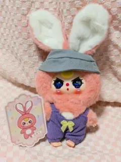 【オイル涙目】baby three 80% ミニマカロン 濃ピンク うさぎ