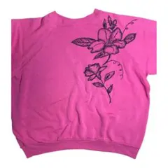 ヘインズ　花柄プリント ラグラン　スウェット　1044