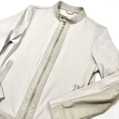 エンメティ ユリ X ラムレザー ジャージ コンビ シングルライダース 46のサムネイル