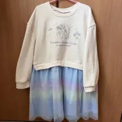 ユニコーン　チュールトレーナーワンピース130cm