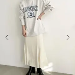 LOWRYSFARM フクレジャガードカットフレアスカート アイボリー