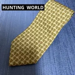 HUNTING WORLDネクタイ　像柄　 黄色〜ゴールド系