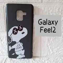 Galaxy Feel2 スマホケース スヌーピー ブラック スマホカバー