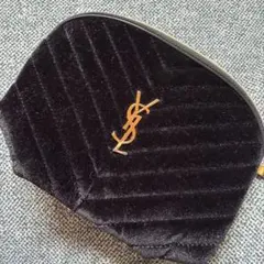 YSL イヴサンローラン ベロア ポーチ 黒のサムネイル