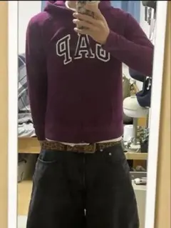 gap ジップパーカー 短丈 y2k