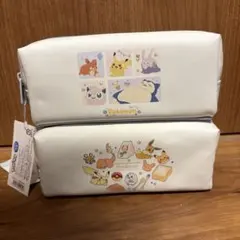 ポケットモンスター（ポケモン ）ペンケース ホワイト&グリーン2個セット