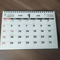 2026年 卓上 ダブルリングカレンダー A5