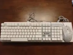 LEOPARD ホワイト ゲーミングキーボードとマウスセット
