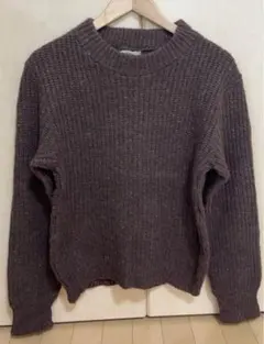 【80's】BANANA REPUBLIC ブラウン(ネップ入り) ニット