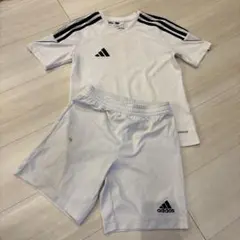 adidas サッカーウェアセット ホワイト サイズD