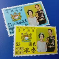 イギリス女王　エリザベス　切手　Hong Kong　1ドル イギリス女王 エリザベス 切手 Hong Kong 1ドル - メルカリ