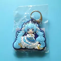 【初音ミク】雪ミク☆両面ラバーキーホルダー☆2019☆