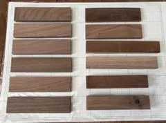 ウォールナット　端材 無垢材 セット 天然木 ハンドメイド マスターウォール