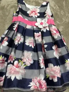 コストコ 女の子キッズドレス ネイビー　花柄 100㎝　4T