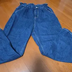 GU デニムワイドパンツ L