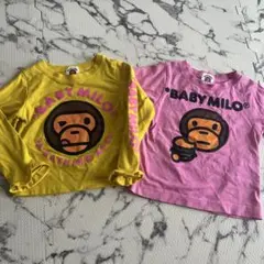 BABY MILO Tシャツ　長袖半袖2枚セット サイズ☆半袖90.長袖100