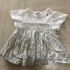 petit main フラワープリントチュニック 90cm