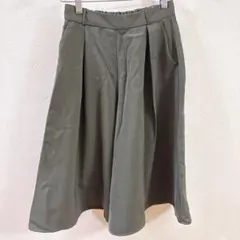GU レディース ガウチョパンツ カーキ S