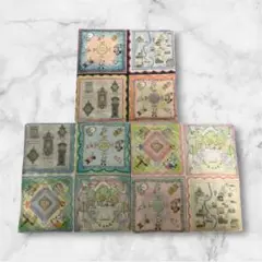 ハンドメイド　ユキエモン　ハンカチ3枚セット　4重ガーゼ　ハンカチコレクター