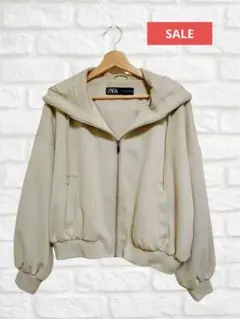 ZARAザラ レディース パーカー Lサイズ ベージュ｜20代・30代向け
