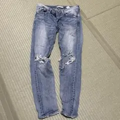 MOUSSY ダメージデニムパンツ 25