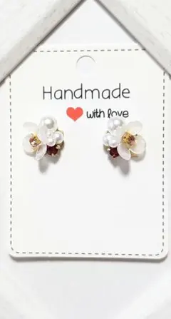 ハンドメイド ビジューピアス イヤリング