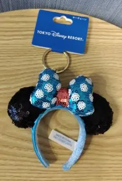 ミニー スパンコール カチューシャ キーチェーン 東京ディズニーリゾート限定
