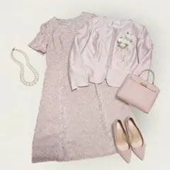 東京ソワール RIFANNE セレモニースーツ 15号 ワンピース 2点セット