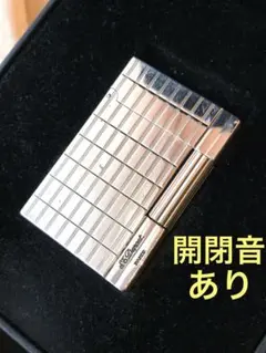 開閉音あり　デュポンガスライター　銀色　ヘアライン　ギャッツビー　ライン2s　⑤ 美品 開閉音 超快音キィーーン デュポン ガスライター