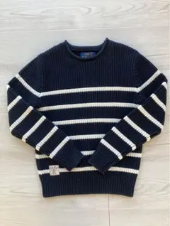 ポロラルフローレン　ネイビー　ホワイト　セーター　S/P(8) 140cm