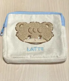 mikko characters もこもこポーチ Latte ラテ