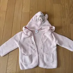 baby GAP フード付きカーディガン 12-18ヶ月 ピンク