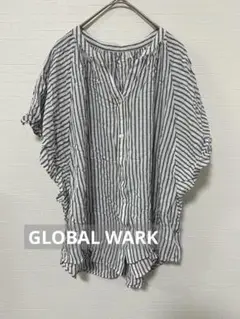GLOBAL WORK グローバルワーク レーヨン フリル袖 シャツ