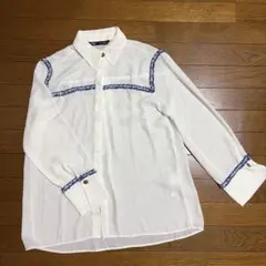 ZARA ホワイト長袖シャツ