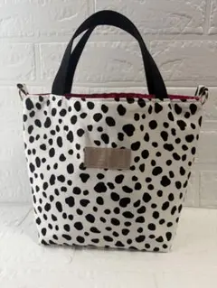ハンドメイド トートバッグ ダルメシアン×ピンク