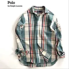 ポロラルフローレン チェックコットンツイルシャツ 現行品　極美品