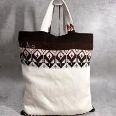 COMME des GARCONS トートバッグ ニット ビーズロゴ A4○のサムネイル