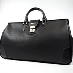 【未使用に近い】ピエールカルダン　ボストンバッグ　ダレスバッグ　レザー　ブラック pierre cardin◇ボストンバッグ/レザー/BLK : セカンドストリートYahoo