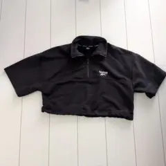 Reebok ハーフジップ 半袖 トップス ブラックのサムネイル