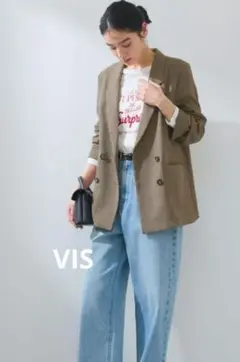 美品　VIS　リラックスジャケット　長袖　ブラウン　M