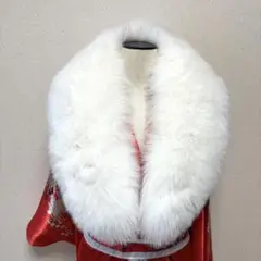 SAGA FURS 日本製 シャドーフォックス 白 ショール もふもふ 成人式