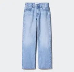 新品未使用 UNIQLO ストレートジーンズ ライトブルー 22㌅（ウエスト56