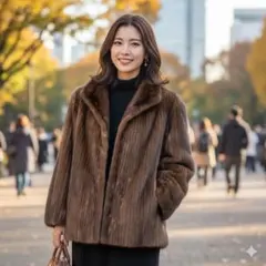 【最高級・極美品】 サガミンク リアルファーコート ハーフ　ダークブラウン　毛皮 2025年最新】SAGA FURS レディース 毛皮・ファーコートの人気