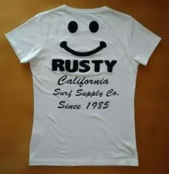 ​【RUSTY】ラスティ　半袖Tシャツ　スマイリー/ニコちゃん/胸ポケット/Lのサムネイル